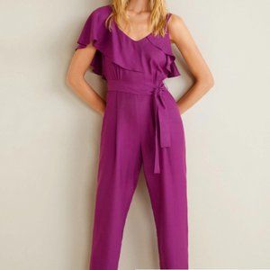 MANGO Purple Fuschia Jumpsuit Size S